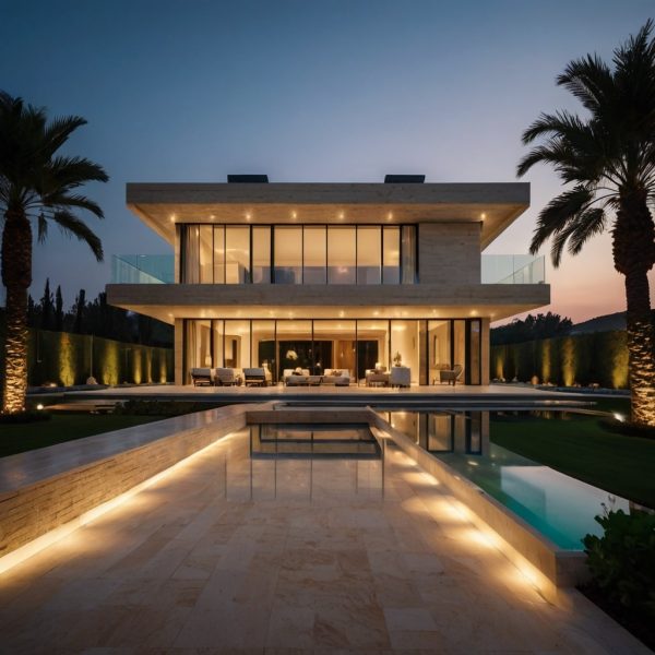 سنگ تراورتن رامشه در نمای کلاسیک