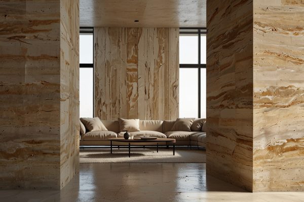 نمایش جامع انواع کاربرد تراورتن طرق از کف تا دیوار