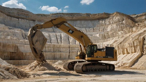 بلوک سنگ تراورتن خام با ابعاد بزرگ پس از استخراج