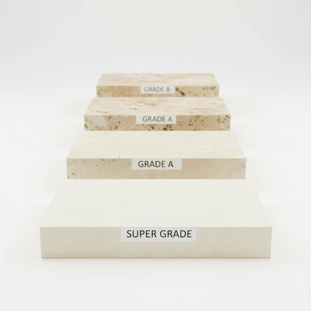 دستهبندی سورتهای مختلف سنگ تراورتن ارس و تاثیر آن بر قیمت