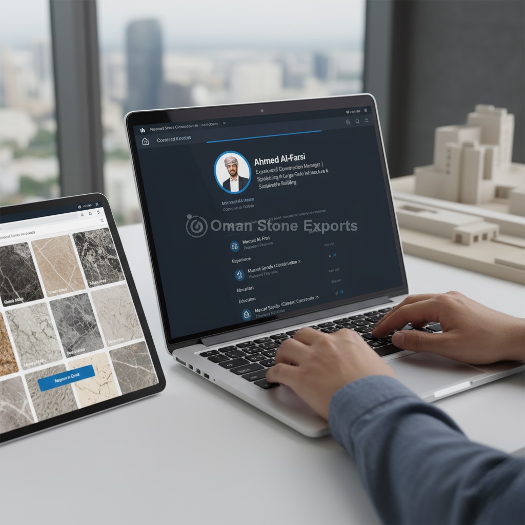 استفاده از لینکدین و وبسایت برای فروش سنگ صادراتی